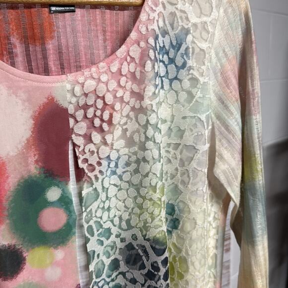 Ali Miles Art to Wear Abstract Colorful Top Medium - Picture 3 of 6